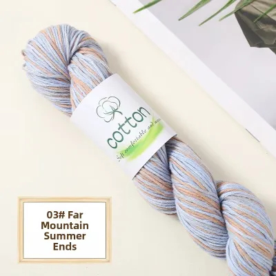 JIFANPAUL | Hand-Dyed Gradient Cotton and Wool Yarn for DIY Sweater Scarf Baby Hat Shawl
