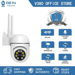 Kamera CCTV Luar Ruangan Tahan Air V380 Kamera IP Nirkabel Wifi Full HD dengan Penglihatan Malam PTZ