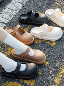 Dép Đi Trong Nhà Mùa Hè Cho Nữ Mary Jane EVA Đế Mềm Chống Trượt Đế Phẳng Thời Trang Thường Ngày Đi Biển Dép Xăng Đan Thời Trang