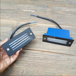 Lampu tangga tanam led stainless body hitam waterproof inbow