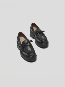 Block-Heel Thick-soled Loafer