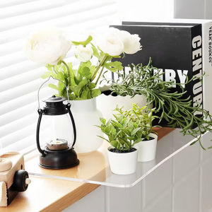 โต๊ะอะคริลิคเพิ่มความกว้างของชั้นวางระเบียงชั้นวางโต๊ะหนังสือแบบไม่ต้องเจาะรู