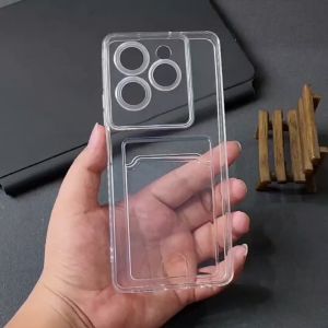 Infinix Hot 40 Infinix Hot 40 Pro Case Slot Kartu / Card Case Bening