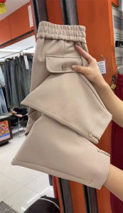 Trendy Loose Casual Pants Womens High Waist Harlan Style Nine Point Cotton Polyester Blend Slimming Small Size R�per Pants