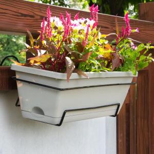 Hanging Square Double Layer Balcony Flower Shelf Iron