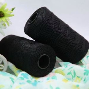 2 PC ฤดูร้อนใหม่เส้นด้ายถัก DIY CRAFT ด้ายผ้าไหมน้ําแข็งศิลปะเส้นด้าย 1.5mm200m เส้นด้ายโพรพิลีนหมวกตุ๊กตาเย็บกระเป๋าถัก
