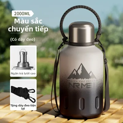 nRMEi | Bình Nước Thể Thao Giữ Nhiệt Dung Lượng Cao 2000ml