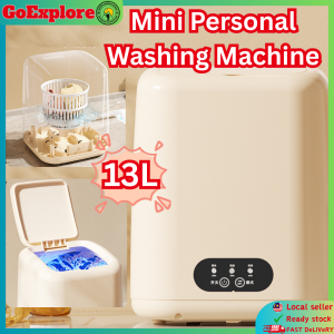 13L Portable Mini Washing Machine Personal Laundry Machine with Drain Basket for Small Clothes Underwear Socks & Baby Wear