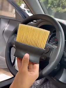 Chổi Vệ Sinh Nội Thất Ô Tô Sợi Microfiber Tay Cầm Ngắn Vệ Sinh Bàn Phím Máy Tính Cọ Phủi Tóc Mềm