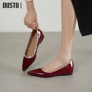 DUSTO | Studded Pointed Mary Jane Flat Womens Shoes Soft-soled