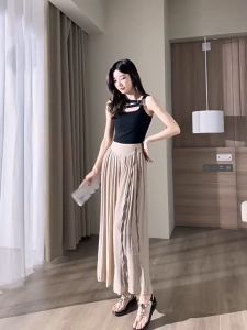 Quần Culottes Ống Rộng Lưng Cao Phong Cách Trẻ Trung-DTS-Mã 821C