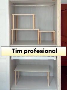 Sekat Lemari Rak Penyimpanan Serbaguna Rak Baju Multifungsi Lemari Baju Tambahan Partisi Sekat Laci