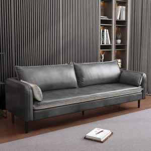 Office Reception Sofa Leather 3-seat