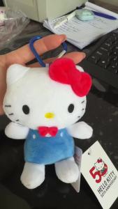E-STRONG | 10cm Genuin Sanrio My Melody Kuromi Cinnamoroll Kt Cat Plush Toy Anime Stuffed Animals Keychains Small Pendant Backpack Hangings