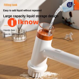I know Electric Cleaning Brush with Large Capacity Liquid Storage - Effortless Floor & Surface Cleaner