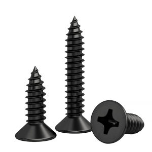 GUWANJI | Iron Black Cross Recessed Head Self-tapping Wood Screws