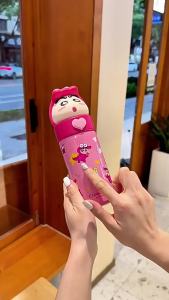 350ml Sanrio Stainless Steel Cartoon Thermos Shin-chan Dollcup Cosplay Child Vacuum Flask Water Bottle Gift Cup for Kids