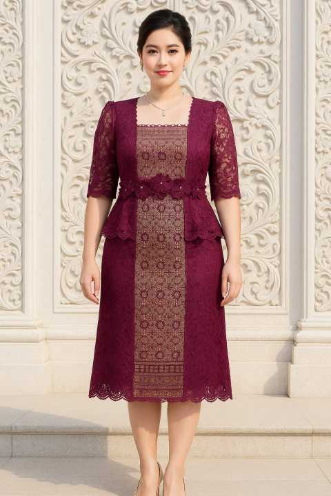dress songket modern style Kebaya Songket Dress in Minty Green