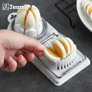 Jearry Multifunctional Egg Slicer 2 in 1 Preserved Egg Divided into Petal Cutter Slicer Egg Slicer Splitter Kitchen Tools