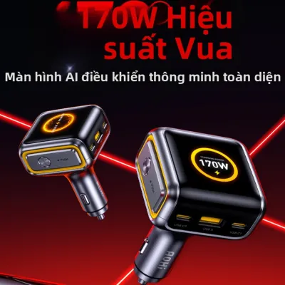 AOHI | Sạc Xe Hơi Hiển Thị Thông Minh Sạc Siêu Nhanh