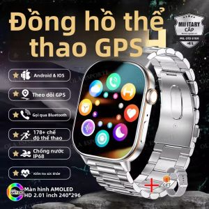   Đồng Hồ Thông Minh GPS Tích Hợp Thời Trang Nhẹ Nhàng Dành Cho Người Lớn Thể Thao La Bàn Sức Khỏe Ngoài Trời SOS Người Già Nam Nữ Với Chức Năng Theo Dõi Sức Khỏe