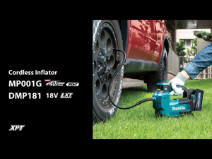 [รับประกัน 1 ปี] Makita เดิม 830kPa บ้านอัดอากาศ 18V 6.0AH ลิเธียมไฟฟ้าแบบชาร์จไฟไร้สายปั๊มลมยางบอลลูนลมเครื่องมือลม DMP180 แบบพกพาปั๊มลมที่ทนทาน