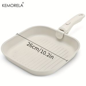 1PC 26cm Non-Stick Frying Pan with Detachable Handle Dishwasher Safe for Oven & Stovetop Induction Compatible Cookware for Steak