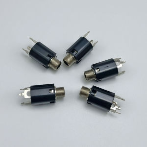 5Pcs Guitar Endpin Jack 6.35mm Input for Acoustic Electric Guitar Bass Output Jack