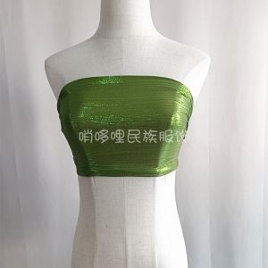 เสื้อเกาะอกผ้ายืดเกาะอกสไตล์ชนเผ่าไตสิบสองปันนาผ้าเกาะอกเสื้อผ้าผู้หญิงสำหรับการแสดงเต้นรำสไตล์ชนเผ่าพื้นเมืองสำหรับถ่ายภาพท่องเที่ยว Zhuang