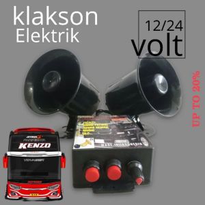 Klakson Basuri Toa Stereo Elektrik 40 Nada 30Watt × 2 12Volt / 24Volt Motor Mobil Bis Truk Universal