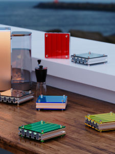 Dopamine Creative Aluminum Alloy Colorful Acrylic Cup Mat Heat Insulation Pad Dining Table Anti-Scalding Coffee Shop Dessert Shop