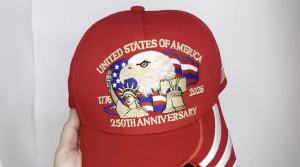 ABLECAP 250th Anniversary USA Hat Embroidered Patriotic Baseball Cap 1776-2026 Independence Day Cap Adjustable Hat for Men Women