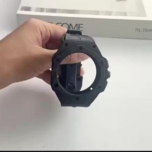 Carbon Fiber Case Modification Kit for Samsung Galaxy Watch 8Classic 46mm Fluororubber Strap Mod Kit DIY for Galaxy Watch 8 44mm