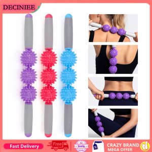 DECINIEE Yoga Muscle Roller Stick Massager for Fitness Relief Muscle Soreness Back Waist Arm Leg Foot Relax Tools with Point Spiky Ball