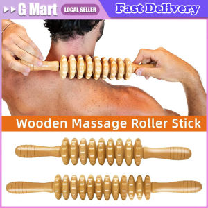 Massage Roller Stick Portable Massager Home Neck Shoulder Tool Manual Back Equipment Body Sculpting Wooden Massager Lymphatic
