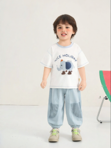 CUTEPANDAS | Bộ Quần Áo Hè Chống Muỗi và Kháng Khuẩn Cho Bé Trai