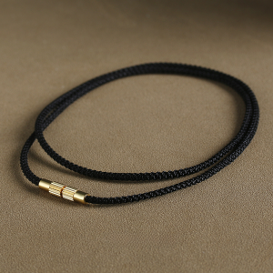 เชือกสีแดงด้ายสีทอง ผู้หญิง สายสร้อยคอระดับไฮเอนด์อีพ็อกซี่ การทอ สายจี้จี้สําหรับอุปกรณ์เสริมจี้หยก