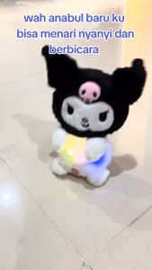Mainan Boneka Lucu Sanrio Kuromi Melody: Menari Goyang & Berbicara dengan Musik