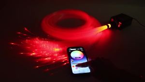 Đèn Trần Xe Ô Tô Sợi Quang Bluetooth RGB 16W Twinkle Starry Sky 500 Sợi Tạo Không Khí Nội Thất Đèn Sao Cho Trần Xe