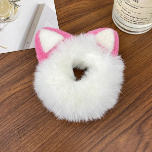 Măng Tây Nhung Lông Cừu Màu Đỏ Dễ Thương Có Thắt Lưng Đàn Hồi Cho Phụ Nữ Phụ Kiện Tóc Mùa Đông 2021 Thắt Lưng Đàn Hồi Không Để Lại Dấu Vết