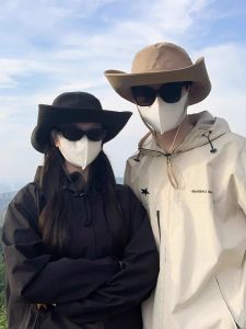 Womens Summer Wide Brim Camping Fishing Cap Outdoor Hiking Mountain Climbing Sunscreen Hat Mens Western Cowboy Hat