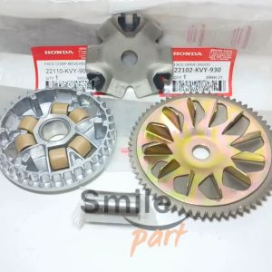Rumah Roller Assy Set Beat Karbu Lama Old Spacy Scoopy Karbu KVY + Gigi Kipas Lawan Face Drive Honda
