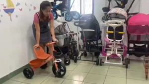 Kids Tricycle Stroller bike baby Rubber 3 wheels Bike Ride on Bike