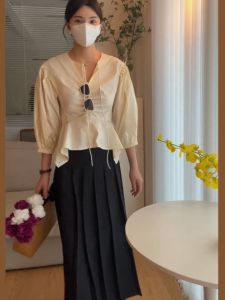 SHUAIYUE | Stylish Versatile Rope-drawn Slim Long Sleeve Shirt