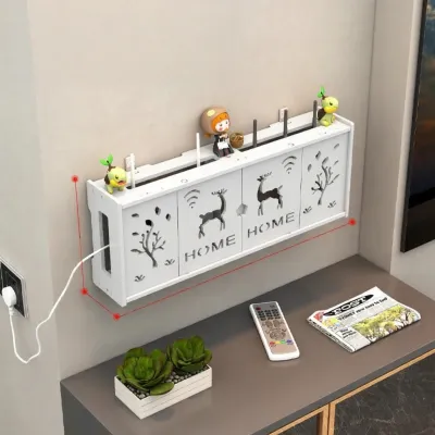 Hộp Lưu Trữ WiFi Router Trang Trí Treo Tường Không Khoan Đục