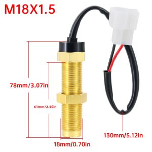 RYSJM | Cảm Biến Tốc Độ Động Cơ Từ Tính Nhôm Đa Năng M16X1.5 M18X1.5 RPM Cảm Biến Tốc Độ Máy Phát Điện Diesel