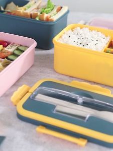 (MIỄN SHIP TOÀN QUỐC) HỘP ĐỰNG CƠM 3 NGĂN LÚA MẠCH - KÈM ĐŨA THÌA VÀ CỐC ĐỰNG CANH MẪU MỚI