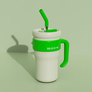 BIZE | Insulated Stainless Steel Cup With Straw and Sip Lid
