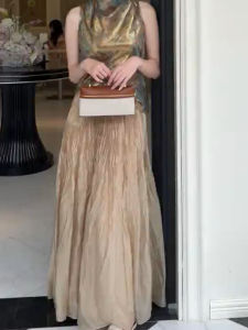 MANMI | Vintage Retro 2026 Summer New Pleated Skirt