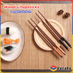 1 pair Wooden Chopsticks Japanese Style Reusable Anti-falling Chopsticks for Cooking Eating Restaurants Noodles Portable